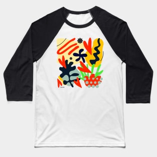 Valentine Abstract with Hearts Baseball T-Shirt